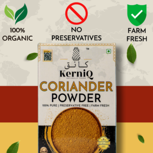 kerniq coriander powder, dhania powder, 100g, with natural oils, 100% pure, rich aroma