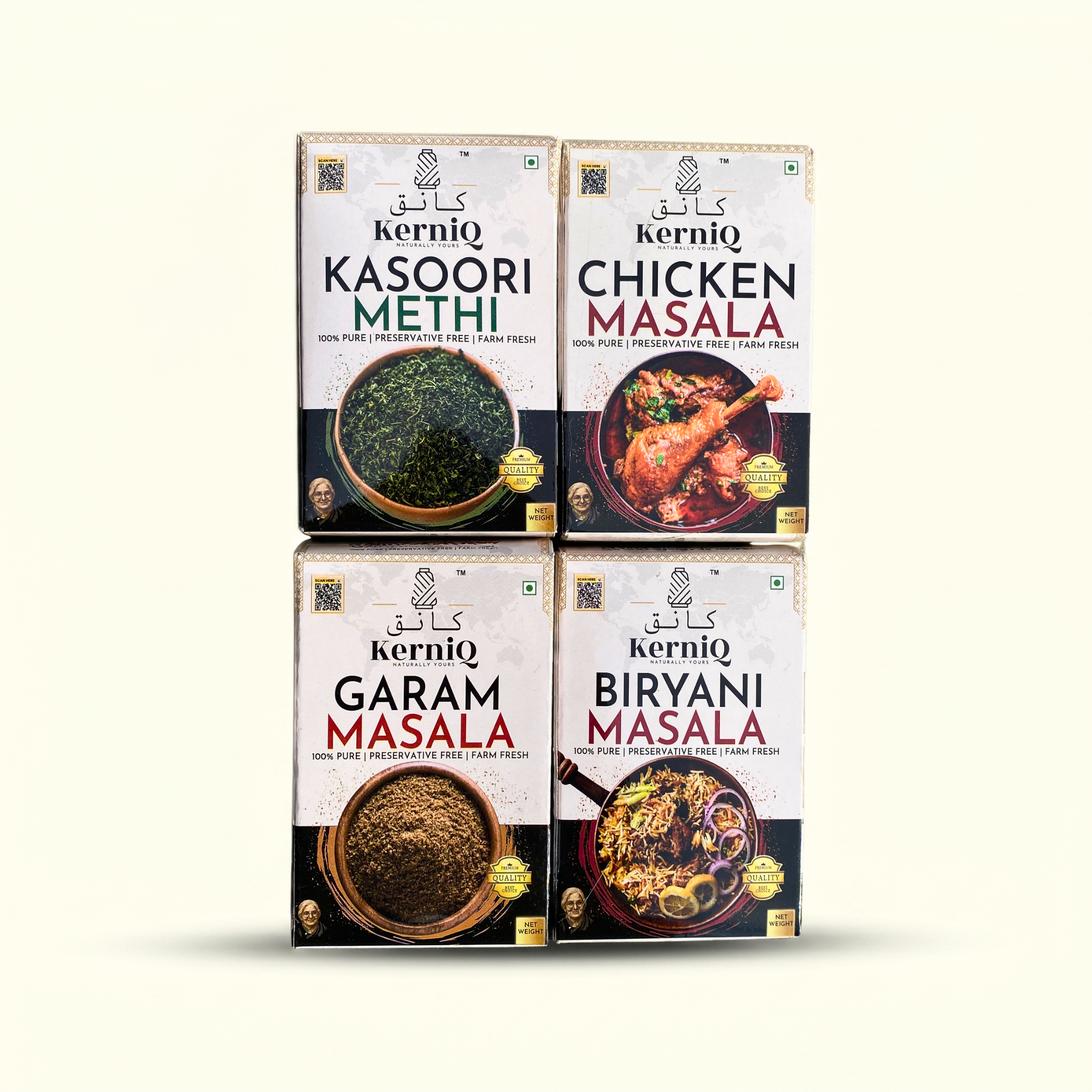 Organic Spices Taster Kit – Mini Sampler Pack of 4 Premium Blends