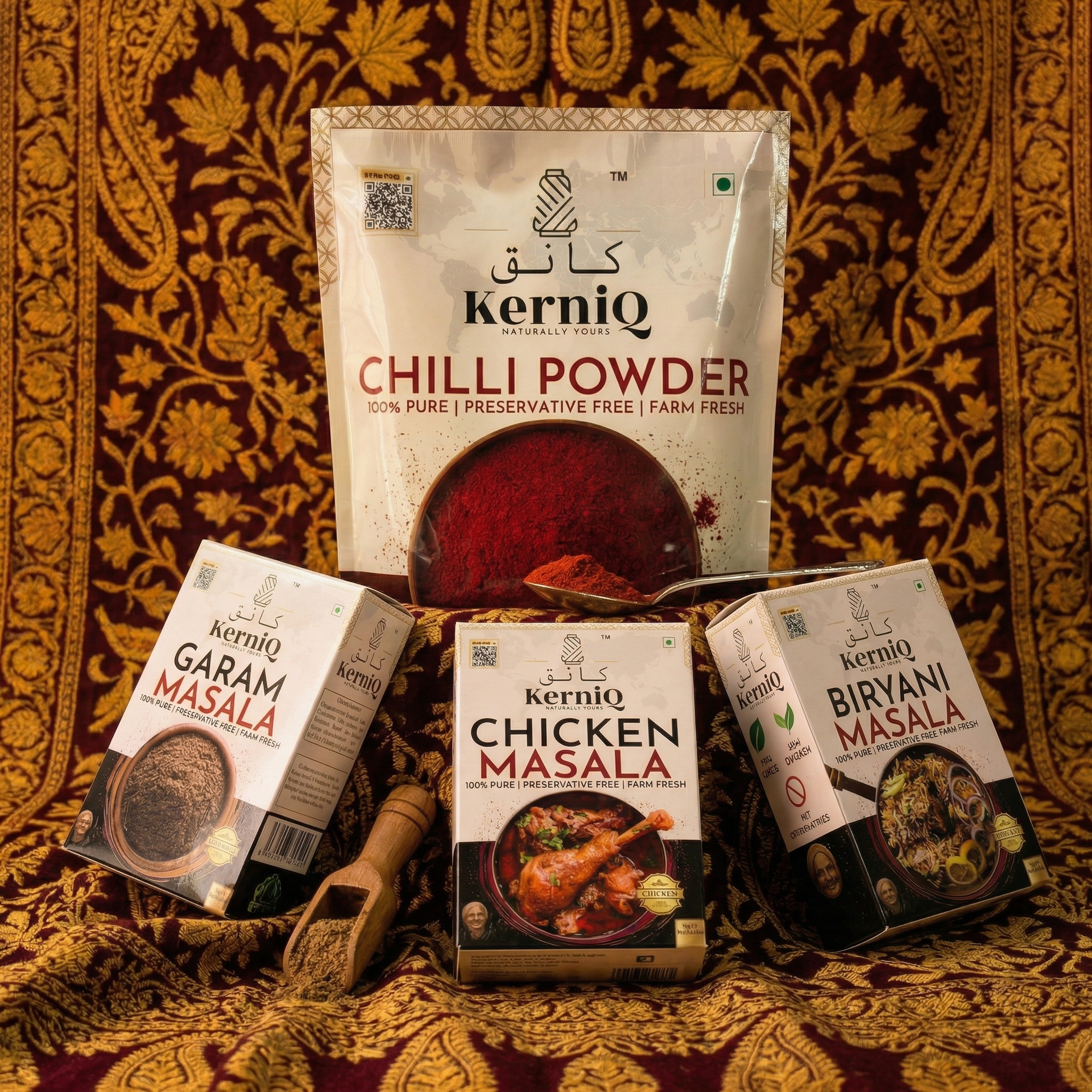 Organic Chef’s Masala Bundle – Authentic Biryani, Chilli Powder (500g) Chicken masala (50g) and Garam Masala (50g) Pack - Image 4