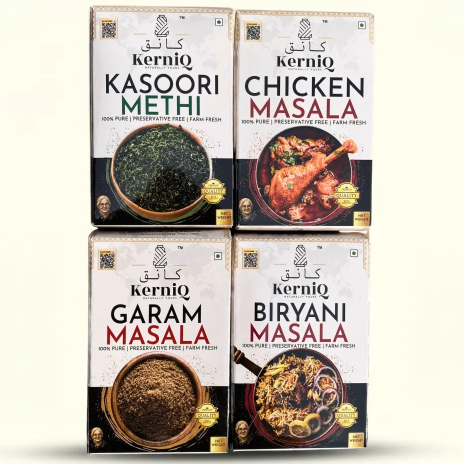 Organic Spices Taster Kit – Mini Sampler Pack of 4 Premium Blends