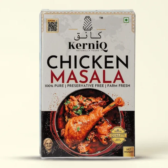 KerniQ Chicken Masala 50g, Premium Blend of Spices, Restaurant Style Taste at Home, No Artificial Colors