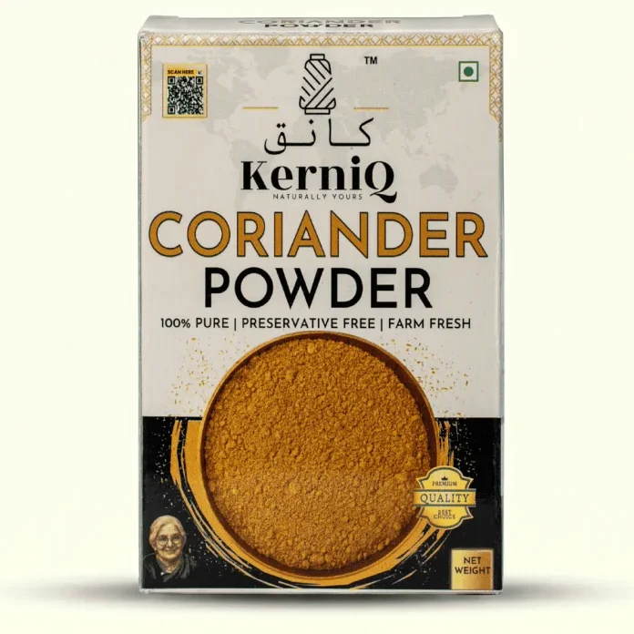 KerniQ Coriander Powder, Dhania Powder, 100g, With Natural Oils, 100% Pure, Rich Aroma
